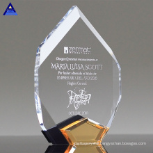 Shape Red Sapphire Award for Corporate Gift Clear Crystal Diamond Trophy